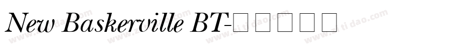 New Baskerville BT字体转换